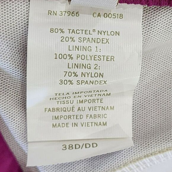 Perry Ellis Purple Halter Swim Bikini Top 38D / DD New - Picture 2 of 8